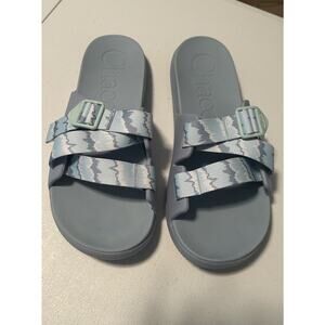 Chaco Slides Sandals Gray/Blue Womens Size 12